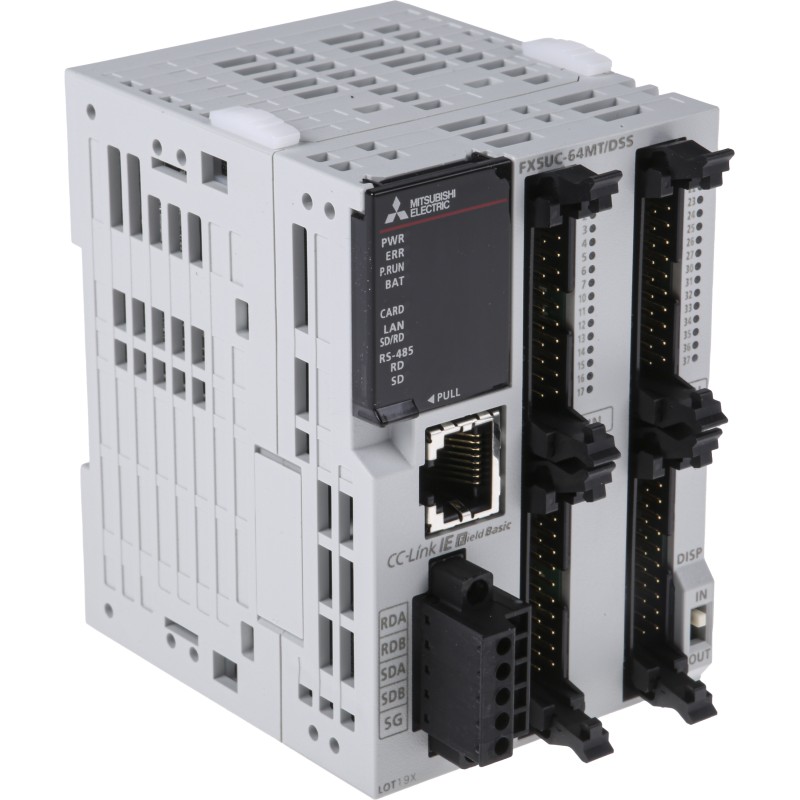 1 pcs - Mitsubishi MELSEC iQ-F Series PLC CPU for Use with FX5 Expansion Adapter, FX5 Extension Module, Analogue Output,