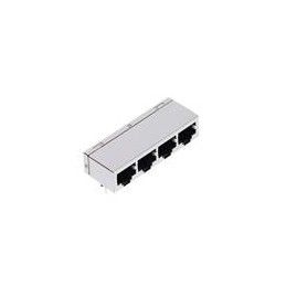 1 pcs : 5558503-1 - Modular Connectors / Ethernet Connectors 4 PORT CAT5E