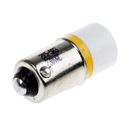1 pcs - RS PRO Yellow LED Indicator Lamp, 230V ac, BA9s Base, 10mm Diameter, 135mcd