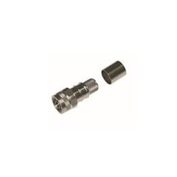 1 pcs : EZ-600-NMH-X - RF Connectors / Coaxial Connectors N-Male (plug) crimp connector (non-solder pin) hex/knurl nut, no braid