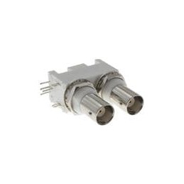 1 pcs : VBI501 - RF Connectors / Coaxial Connectors BNC R/A PCB Mount Double Jack