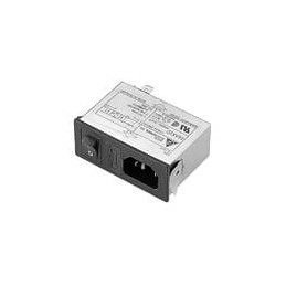 1 pcs : 06AK2D - AC Power Entry Modules Power Entry Module EMI Filter, 115/250VAC, 6A, Snap-In, N/A-Lug, DIP Switch