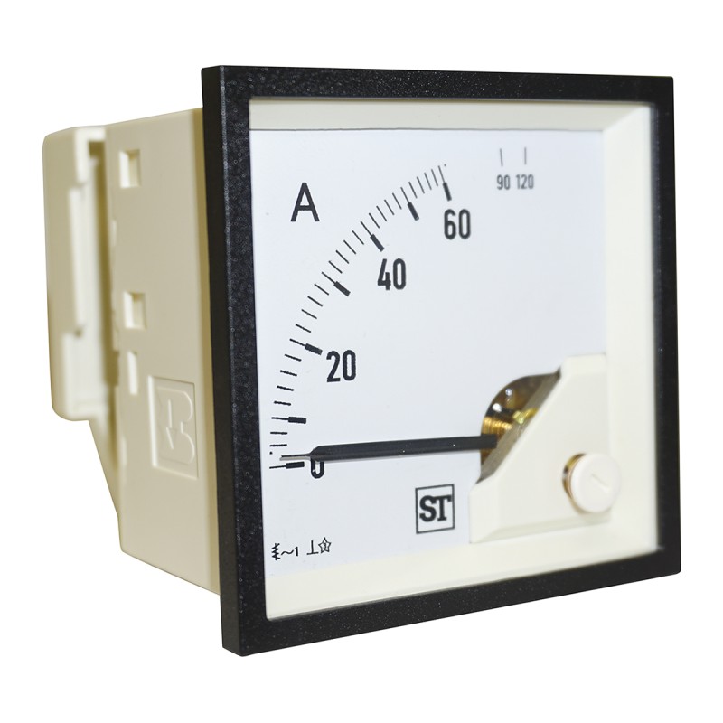 1 pcs - Sifam Tinsley Sigma Analogue Panel Ammeter 60A AC, 72mm x 72mm Moving Iron