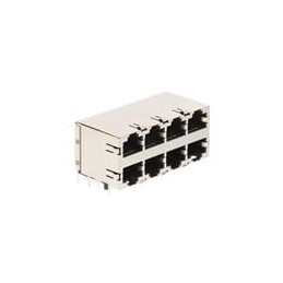 1 pcs : 5569262-1 - Modular Connectors / Ethernet Connectors 2 X 4 8 POS R/A