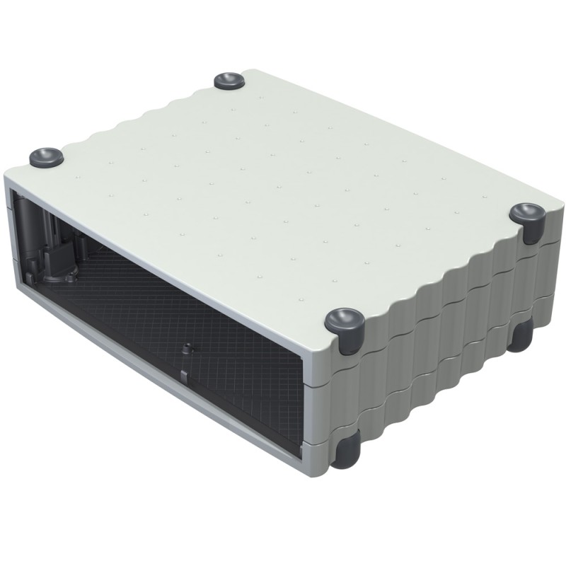 1 pcs - Rose Wavetronic Series Black, Grey Aluminium Desktop Enclosure, 268 x 324 x 101mm
