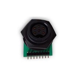 1 pcs : 7261-4PG-300 - Standard Circular Connector RA PCB Mount 4P M Narrow Board Layout