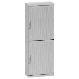 1 pcs - Schneider Electric Thalassa PLA Series Polyester Double-Door-Door Floor Standing Enclosure, IP65, 2000x750x420mm