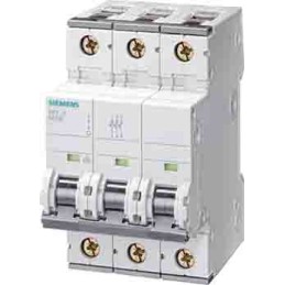 1 pcs - Siemens SENTRON 5SY8 MCB, 3P, 25A Curve C, 400V AC, 72V DC, 5 kA Breaking Capacity