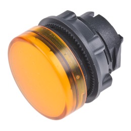1 pcs - Schneider Electric Orange Pilot Light Head, 22mm Cutout Harmony XB5 Series