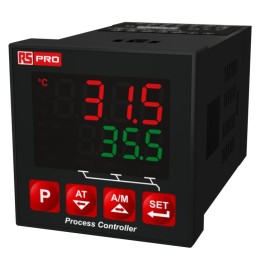 1 pcs - RS PRO Panel Mount PID Temperature Controller, 48 x 48mm 3 Input, 3 Output Relay, SSR, 24 V Supply Voltage ON/OFF, PID