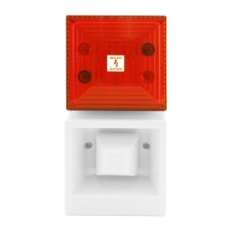 1 pcs - Clifford & Snell YL40 Series Red Sounder Beacon, 115 V ac, IP65, Fixed Mount, 108dB at 1 Metre