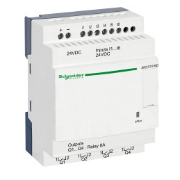 1 pcs - Schneider Electric Zelio Logic Smart Series Logic Module, 24 V dc Supply, Relay Output, 6-Input, Discrete Input