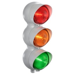 1 pcs - RS PRO Amber, Green, Red Traffic Light LED Beacon, 3 Lights, 12 - 24 V ac/dc, Surface Mount