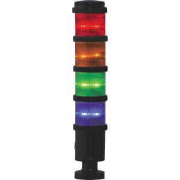 1 pcs - RS PRO Red/Green/Amber/Blue Signal Tower, 4 Lights, 24 V