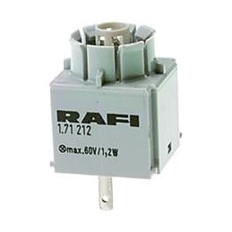 1 pcs : 1.71.212.001/0000 - Industrial Panel Mount Indicators / Switch Indicators RAFIX 22 QR lamp socket w/ coupling