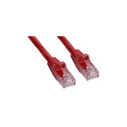 1 pcs : MP-64RJ45UNNR-008 - Ethernet Cables / Networking Cables CAT 6 UNSHIELDED, RED, 8'