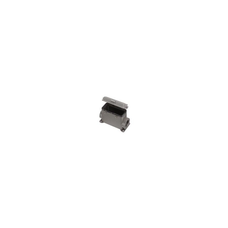 1 pcs : T1490160221-000 - Heavy Duty Power Connectors Hood High Body PG21 PG2x16 Side Entry