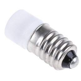 1 pcs - RS PRO White LED Indicator Lamp, 6V ac/dc, E10 Base, 10mm Diameter, 2070mcd