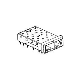 1 pcs : 74722-0004 - I/O Connectors SFP 1X2 GANGED CAGE PFIT