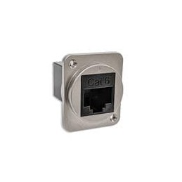 1 pcs : EHRJ45D6440 - Modular Connectors / Ethernet Connectors RJ45 CAT6 Diecast Hsg 4-40 Tapped