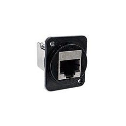 1 pcs : EHRJ45D6ASBM3 - Modular Connectors / Ethernet Connectors RJ45 CAT6A Shielded DC Hsg M3 Tapped Blk