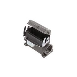 1 pcs : T1660163129-000 - Heavy Duty Power Connectors Hood High Body PG29 Steel Lock SideEntry