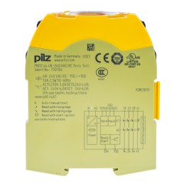 1 pcs - Pilz Dual-Channel Emergency Stop, Light Beam/Curtain, Safety Switch/Interlock Safety Relay, 48 - 240V ac/dc, 3