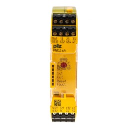 1 pcs - Pilz Dual-Channel Emergency Stop, Light Beam/Curtain, Safety Switch/Interlock Safety Relay, 48 - 240V ac/dc, 3
