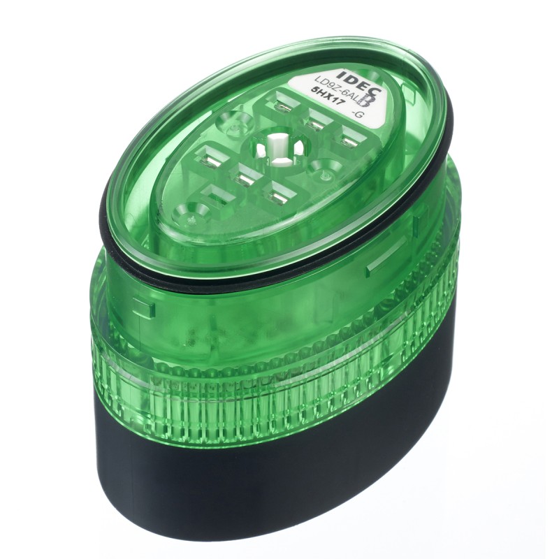 1 pcs - Idec LD9Z Series Green Multiple Effect Beacon, 24 V ac/dc, Wall Mount, LED Bulb, IP54, IP65