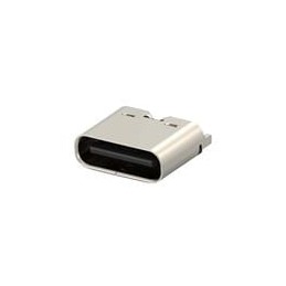 1 pcs : 2480803-1 - USB Connectors USB-C Charge Only Receptacle,6 Pin, Vertical, Short, 3u GF