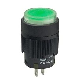 1 pcs : YB02KW01-5F24-JF - Industrial Panel Mount Indicators / Switch Indicators RND BUSHNG MOUNT 24V GRN LED CLR/GRN CAP