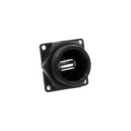 1 pcs : DCP-USBAB-F - USB Connectors Pnl Mnt USB A to USB A Bayonet Lock