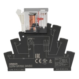 1 pcs - Omron DIN Rail Power Relay, 24V dc Coil, 6A Switching Current, SPDT