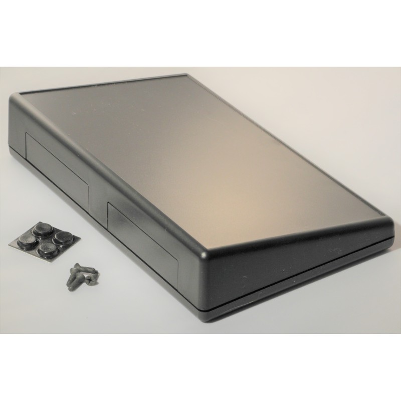 1 pcs - Hammond Black ABS Desktop Enclosure, Sloped Front, 220 x 140 x 46mm