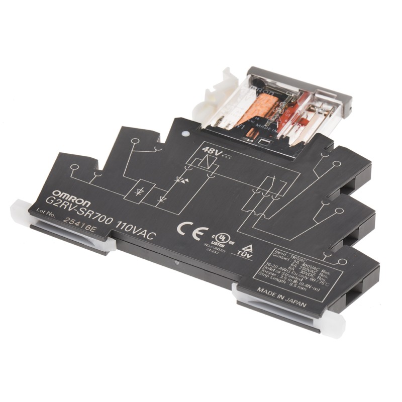 1 pcs - Omron DIN Rail Power Relay, 48V dc Coil, 6A Switching Current, SPDT