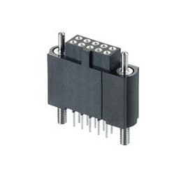 1 pcs : M80-4TE1042F3 - Power to the Board 5+5 Pos. Female DIL Extended Vertical Throughboard Conn. Guide Pin