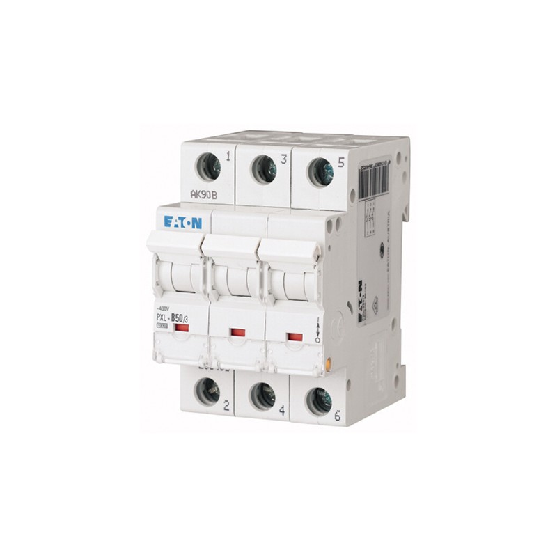 1 pcs - Eaton xPole PXL, S200 MCB, 3P, 50A Curve C, 400V AC, 48V DC, 10 kA Breaking Capacity