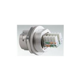 1 pcs : 17-110384 - Modular Connectors / Ethernet Connectors RJ45-IP67 Cat.5e PCBw/GRDMTL PLST SHL