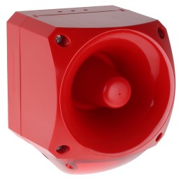 1 pcs - Klaxon PNC Series Red Sounder Beacon, 10 - 60 V dc, IP66, Side Mount, 113dB at 1 Metre