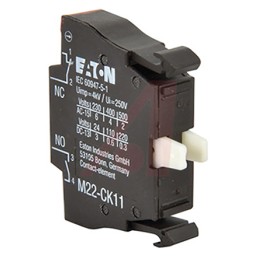 1 pcs - Eaton M22 Series Contact Block for Use with NZM1, 220 V dc, 240V ac, 1NO + 1NC
