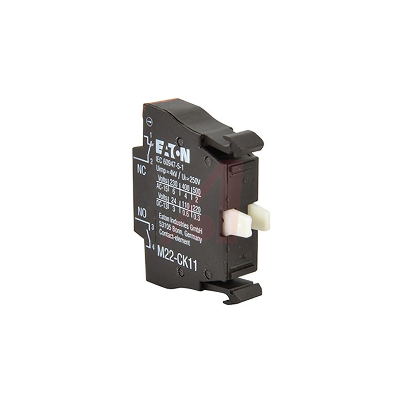 1 pcs - Eaton M22 Series Contact Block for Use with NZM1, 220 V dc, 240V ac, 1NO + 1NC