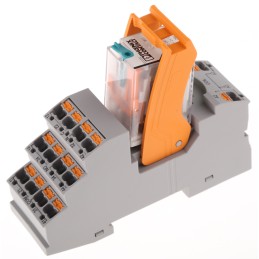 1 pcs - Phoenix Contact RIF Series Interface Relay, DIN Rail Mount, 24V dc Coil, DPDT, 2-Pole