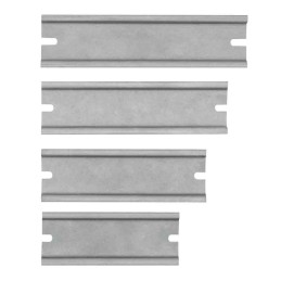 1 pcs - RS PRO Unperforated DIN Rail, Top Hat Compatible, 163mm x 35mm x 7.5mm