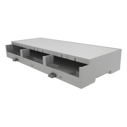 1 pcs - Italtronic DIN Rail Enclosure Enclosure Type 12M XTS Compact Series , 90 x 32.2mm, ABS DIN Rail Enclosure