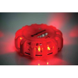 1 pcs - Nightsearcher Red Multiple Effect Beacon, Magnetic Mount, LED Bulb, IP65