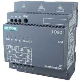 1 pcs - Siemens LOGO! CIM Series Interface Module for Use with LOGO 8 ModbusRTU, 24 V Supply, 4-Input, Switch Input