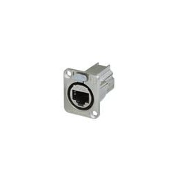 1 pcs : NE8FDX-P6 - Modular Connectors / Ethernet Connectors RECP CAT6A D series SHD feedthrough, Ni