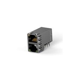 1 pcs : 6368168-4 - Modular Connectors / Ethernet Connectors 2X1 OFFSET MJ,LED (G/Y,G/Y)12PNL