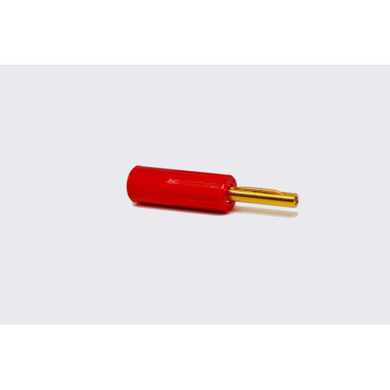 1 pcs - RS PRO Red Male Banana Connectors, 4 mm Connector, Crimp, Screw, Solder Termination, 16A, 50V, Gold Plating