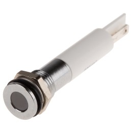 1 pcs - RS PRO White Panel Mount Indicator, 220V ac, 8mm Mounting Hole Size, IP67